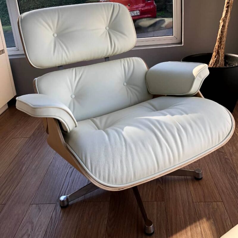 inside studio Lounge Chair bijela, hrast