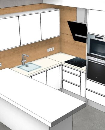 završeni projekt 9653675000, kuhinja po mjeri, model Granada