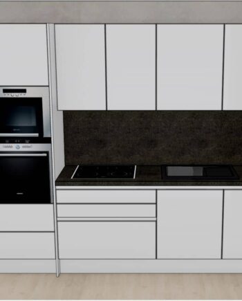 završeni projekt 9662032000, kuhinja po mjeri, model Silbermond