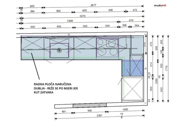 Kuhinja po mjeri Silbermond Lionga projekt 3638840000