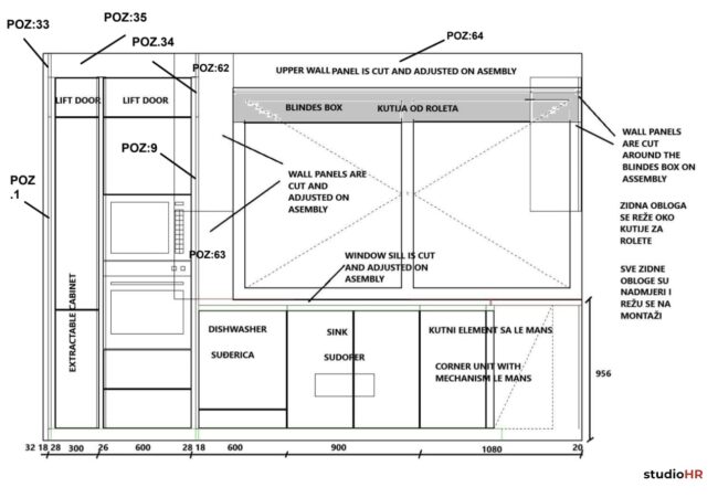 Kuhinja po mjeri <br/>Silbermond <br/>projekt 5603389000