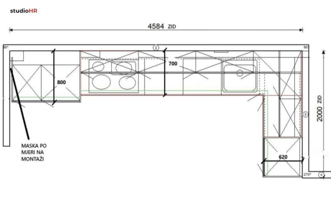 Kuhinja po mjeri <br/>Toplux / Andros <br/>projekt 5613190000
